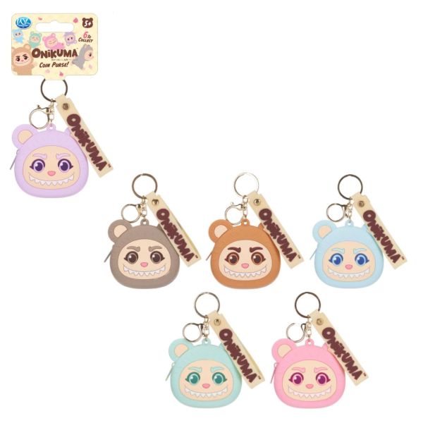 ONIKUMA Borsellino Portamonete Zip c/hangtag e fascetta 6ass…x96